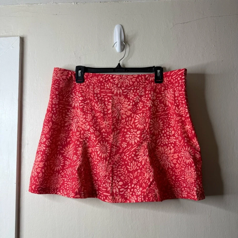Rip Skirt Red Floral Tiki Wrap Beach Coverup Hawaii